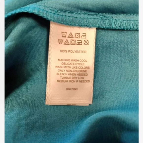 Nicole Miller Teal Green  Short Sleeve Tiered Dress Size Small - Picture 6 of 8